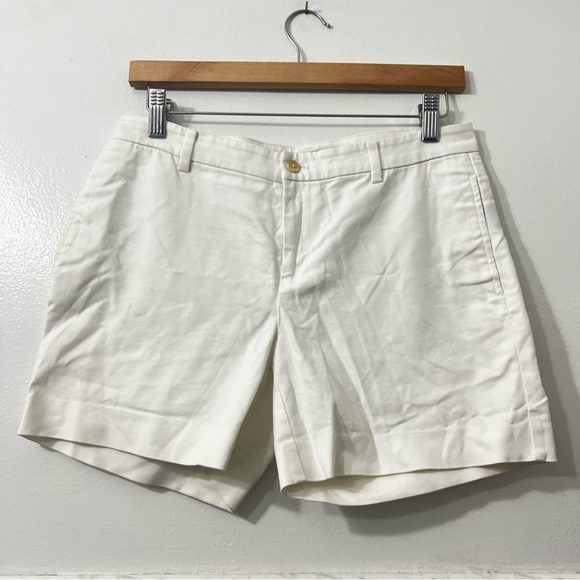 Lauren Ralph Lauren Pants - Lauren Ralph Lauren 2 White Pleated Minimalist Preppy Cotton Casual Chino Shorts